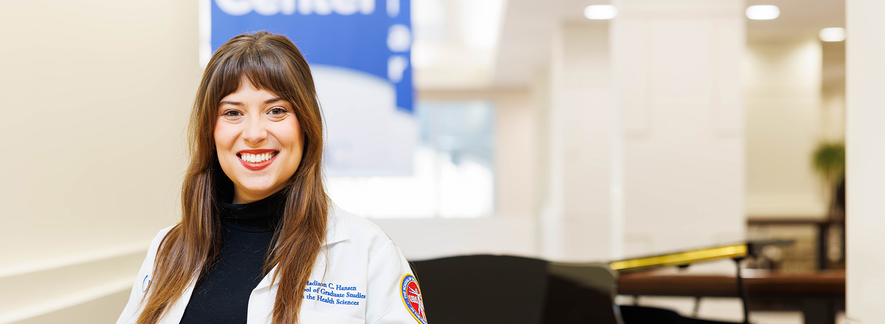 MD-PhD student Madison Hansen, conductor of the Cantus Medici choir